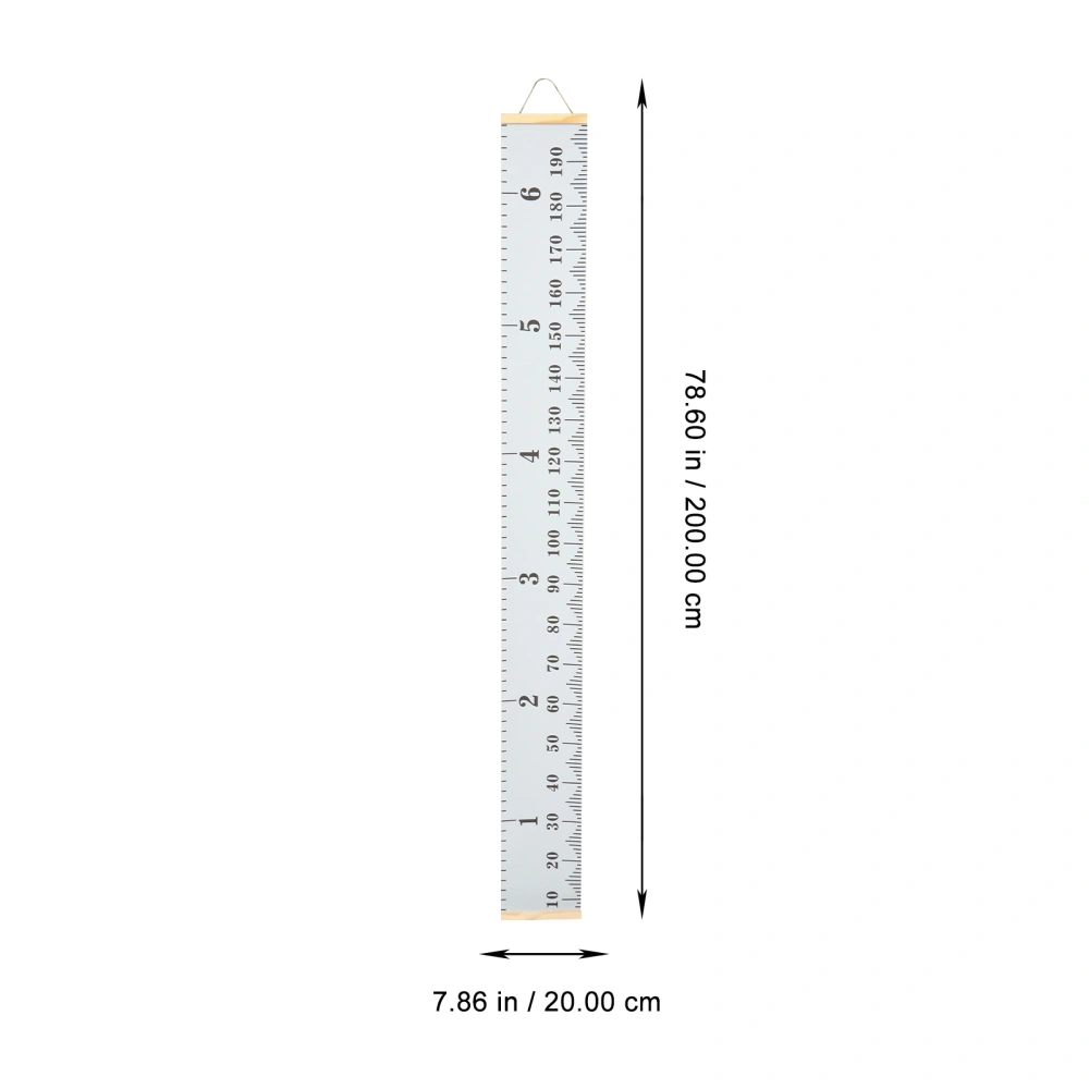 1pc Wall Hanging Ruler Kids Height Measuring Ruler Height Chart Pendant (Gray)