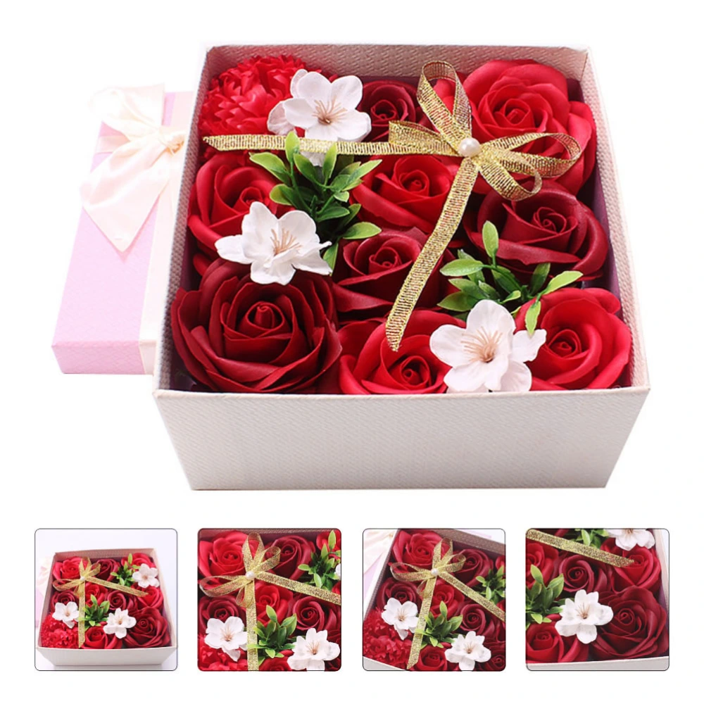 1 Pc Square Gift Box Beautiful Soap Flower Soap Rose Gift Box Holiday Gift