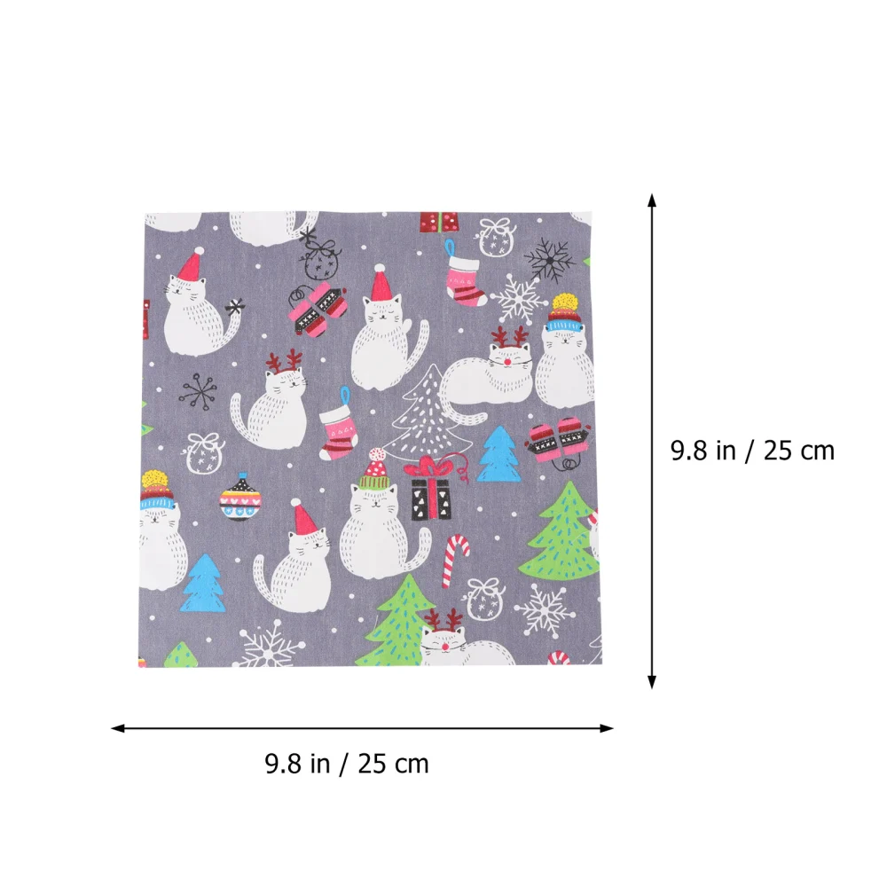 9pcs Christmas DIY Patchwork Cloth Cotton DIY Cloth Creative DIY Fabric