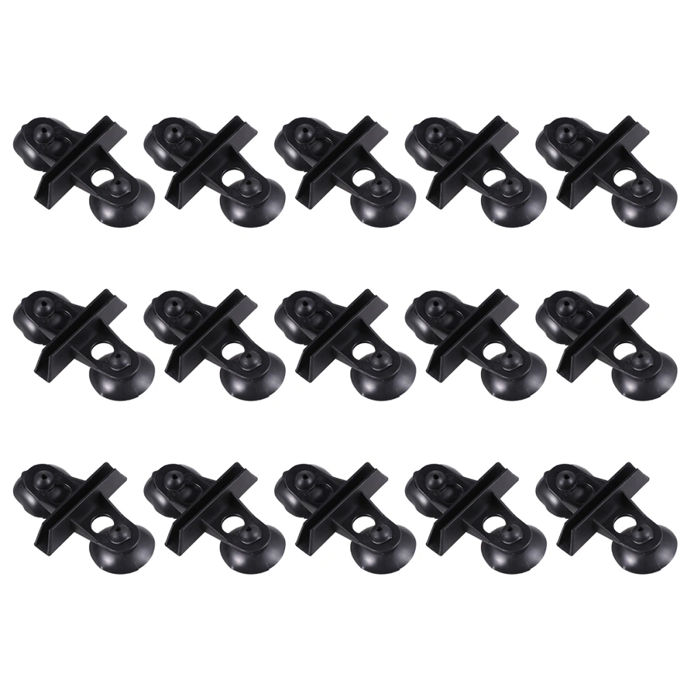 15pcs Aquarium Divide Separator Suction Cup Plastic Sucker Clip Divider Fish Tank Plate Clamp for Separate Different Fish (Black)