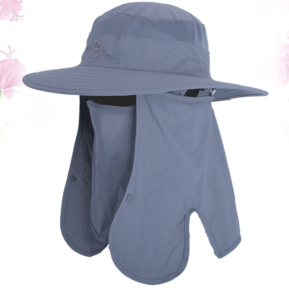 1Pc Fashion Summer Hat Double-sided Sun Hat Stylish Sun Protection Simple Style Casual Hat for Outside (Dark Grey)