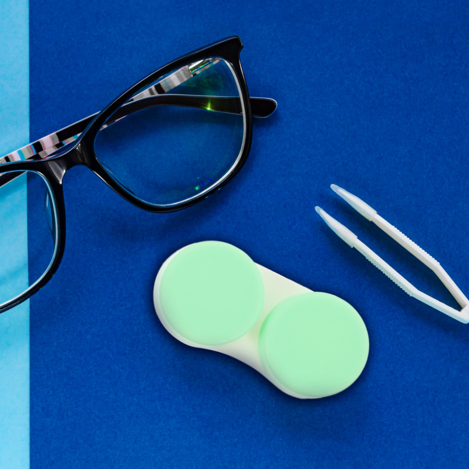 6 Sets of Portable Contact-lens Box Small Lens Storage Box Plastic Contact-lens Box Lens Holder