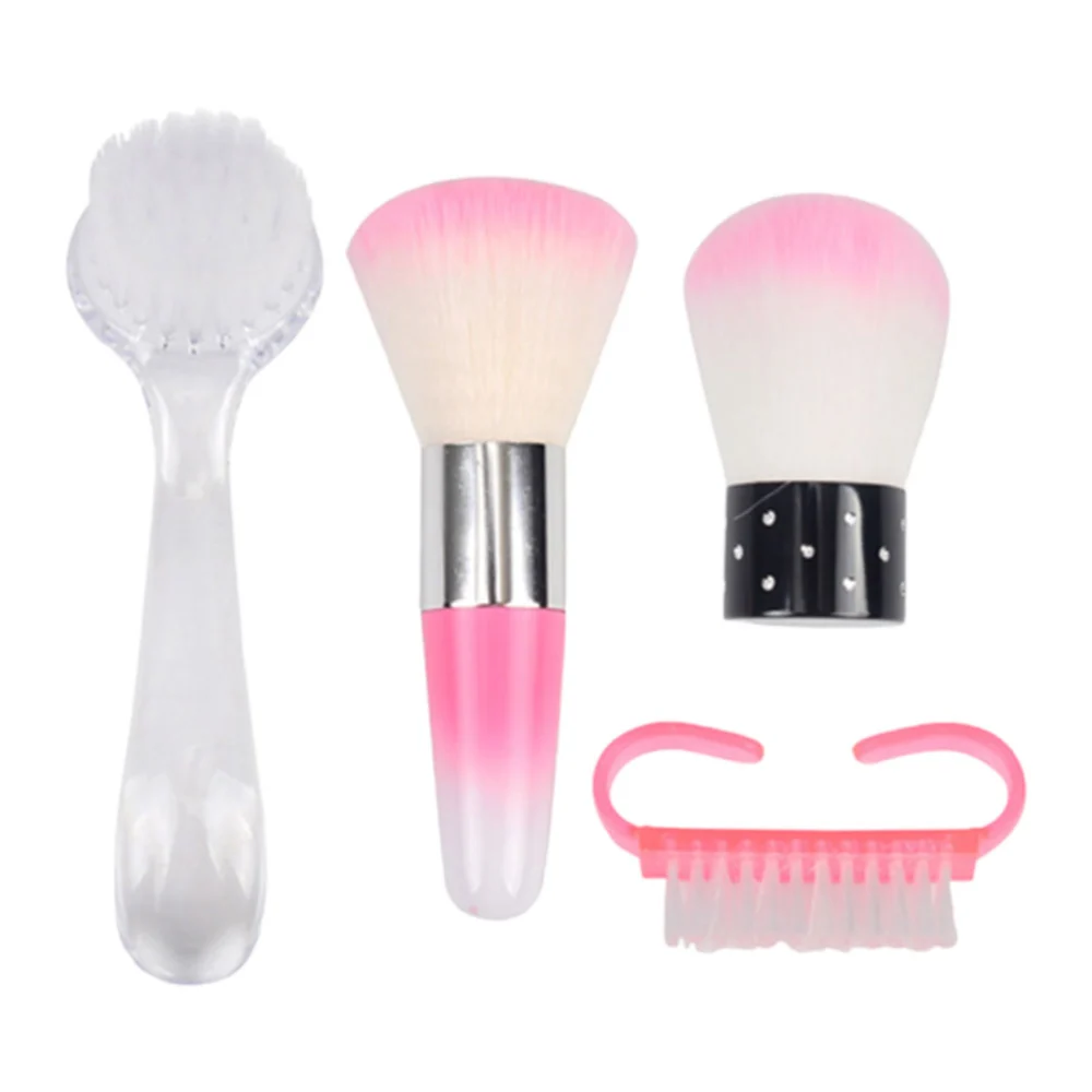 1 Set of Professional Nail Dust Brush Portable Dirt Cleaning Tools Nail Polishing Brush Manicure Clean Accessary for Nail Art Shop