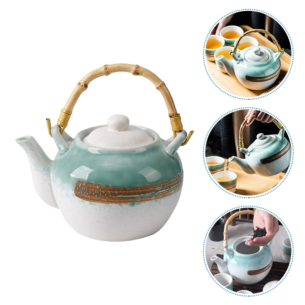 Ceramic Tea Pot Practical Tea Kettle Teapot Delicate Tea Making Pot with Handle