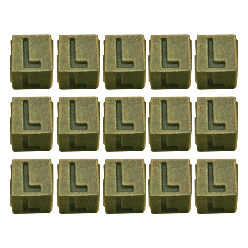 100PCS Square Alloy Spacer Beads Pendants Charms for Jewelry Making Art Craft DIY (Ancient Cyan, L)