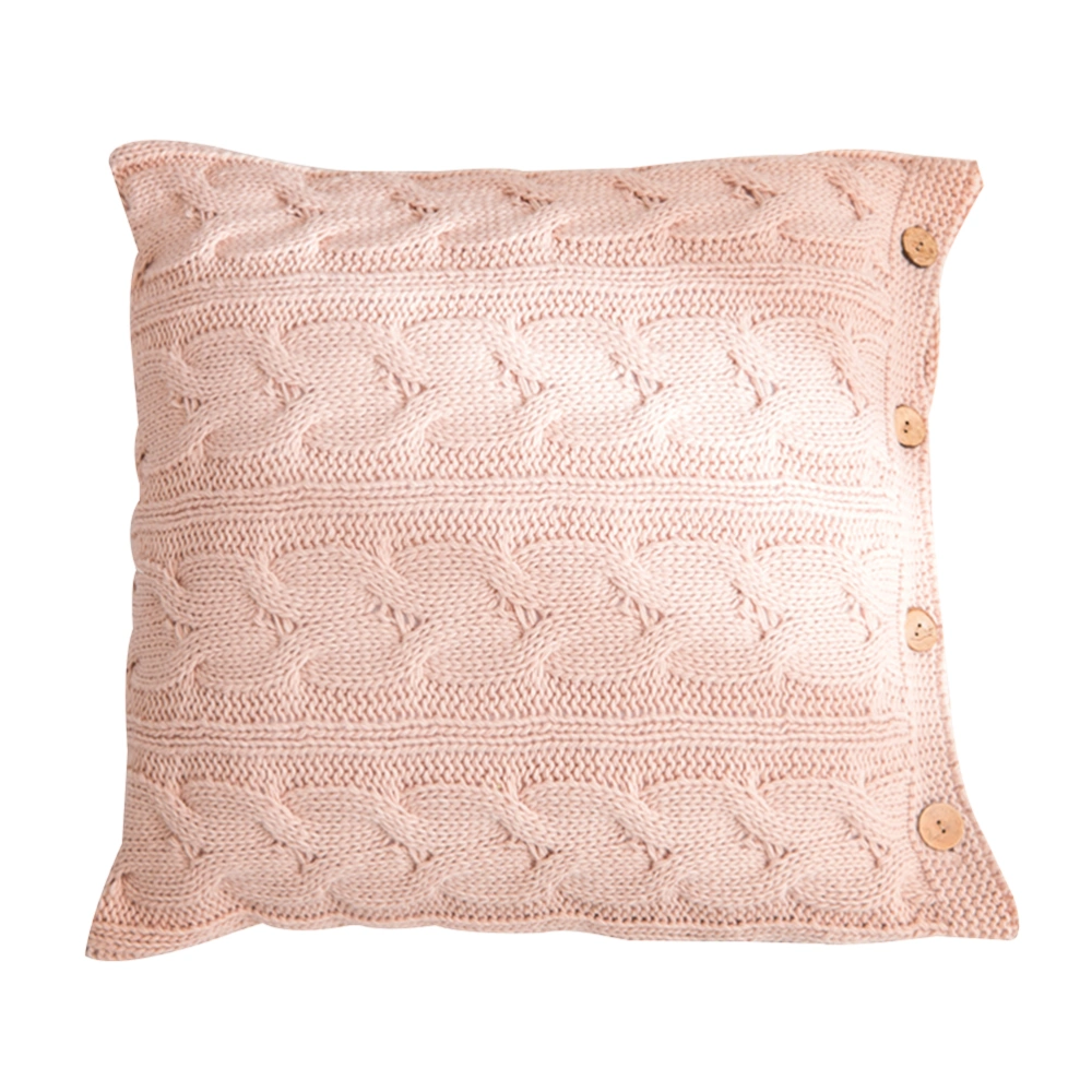 Pillow Cases Braid No Core Simple Pillow Covers Cushion Protectors Home Decorations Pink