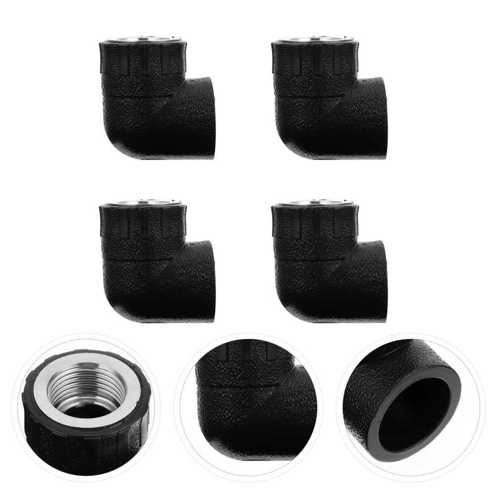 4pcs 1/2 Practical Water Pipe Elbows Water Pipe Connectors Water Pipe Fittings