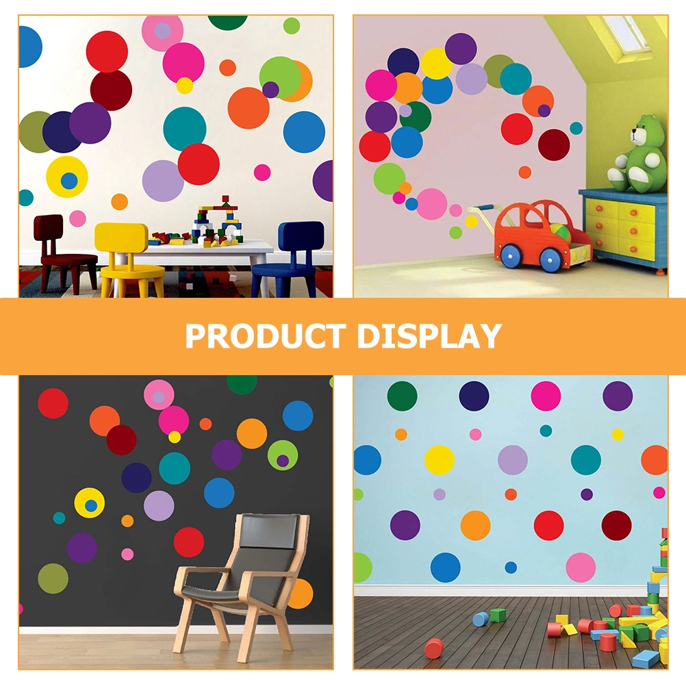 1 Set DIY Self-adhesive Round Dots Wall Stickers Wall Decals Kids Room Wall Ornaments