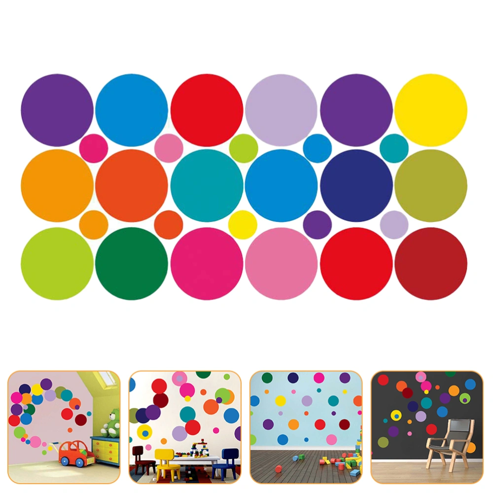 1 Set DIY Self-adhesive Round Dots Wall Stickers Wall Decals Kids Room Wall Ornaments