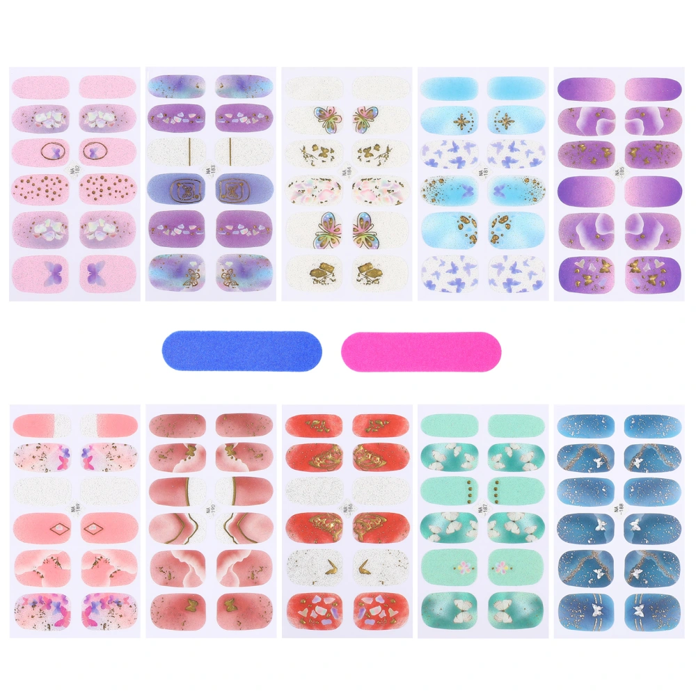 1 Set Exquisite Manicure Stickers Finished Nail Oil Film Stickers