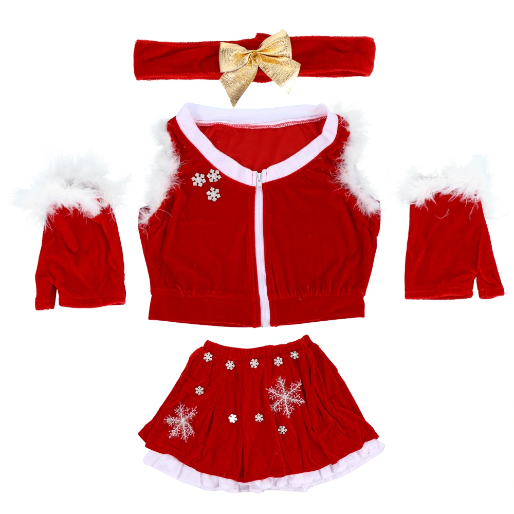 1 Set Exquisite Bubble Skirt Stage Dress Xmas Costume Performance Dress for Girl