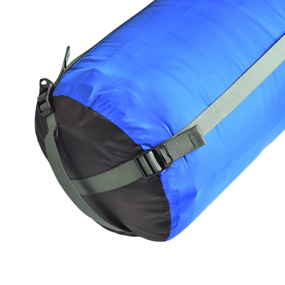 Clothes Storage Pouch Portable Drawstring Stuff Sack Compression Bag Sleeping Bag Quilts Storage Bags for Camping Hiking (Blue 23x51cm)