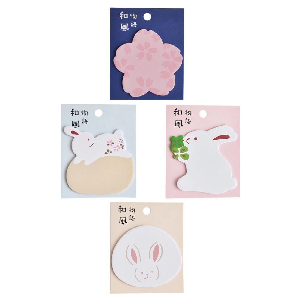 4pcs Creative Sticker Notes Lovely Memo Pads Sticky Notes Pads for Office