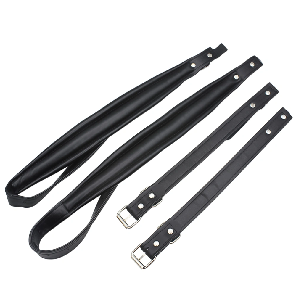 1 Pair Accordion Shoulder Strap Adjustable PU Accordion Belt Universal Accordion Shoulder Tape for 60 to 120 Bass Accordion (Black)