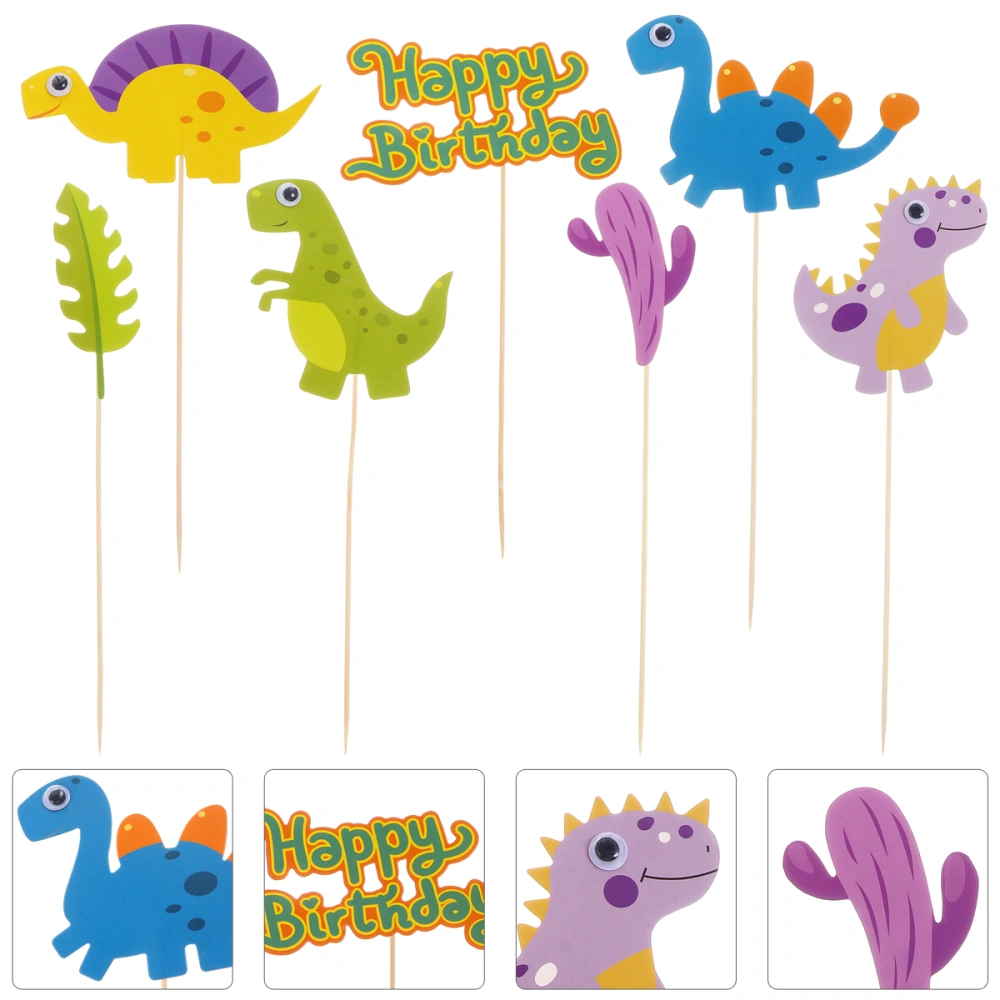 70Pcs Paper Cake Picks Dinosaur Shape Cake Picks Party Supplies