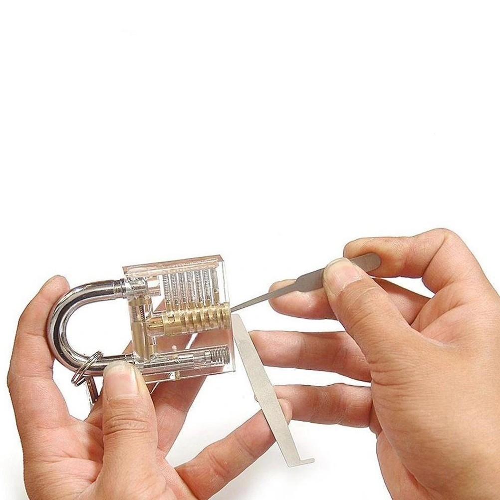 1 set of Lock Pick Training Tool Set Lockpicking Practice Tool Set with Crystal Padlock and Keys for Locksmith Beginner