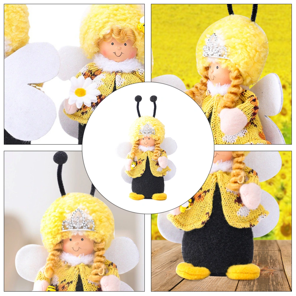 Decorative Bee Day Creative Doll Adornment Festival Wool Doll Scene Decor