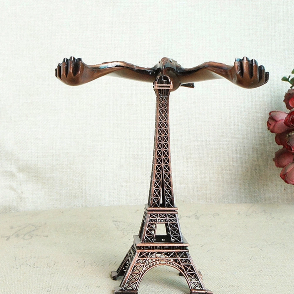 Alloy Balance Bird Eiffel Tower Model Balance Eagle Tabletop Decoration Kids Teens Gift DIY Craft Ornament (Red Wine, 12.5x9.5x11cm)