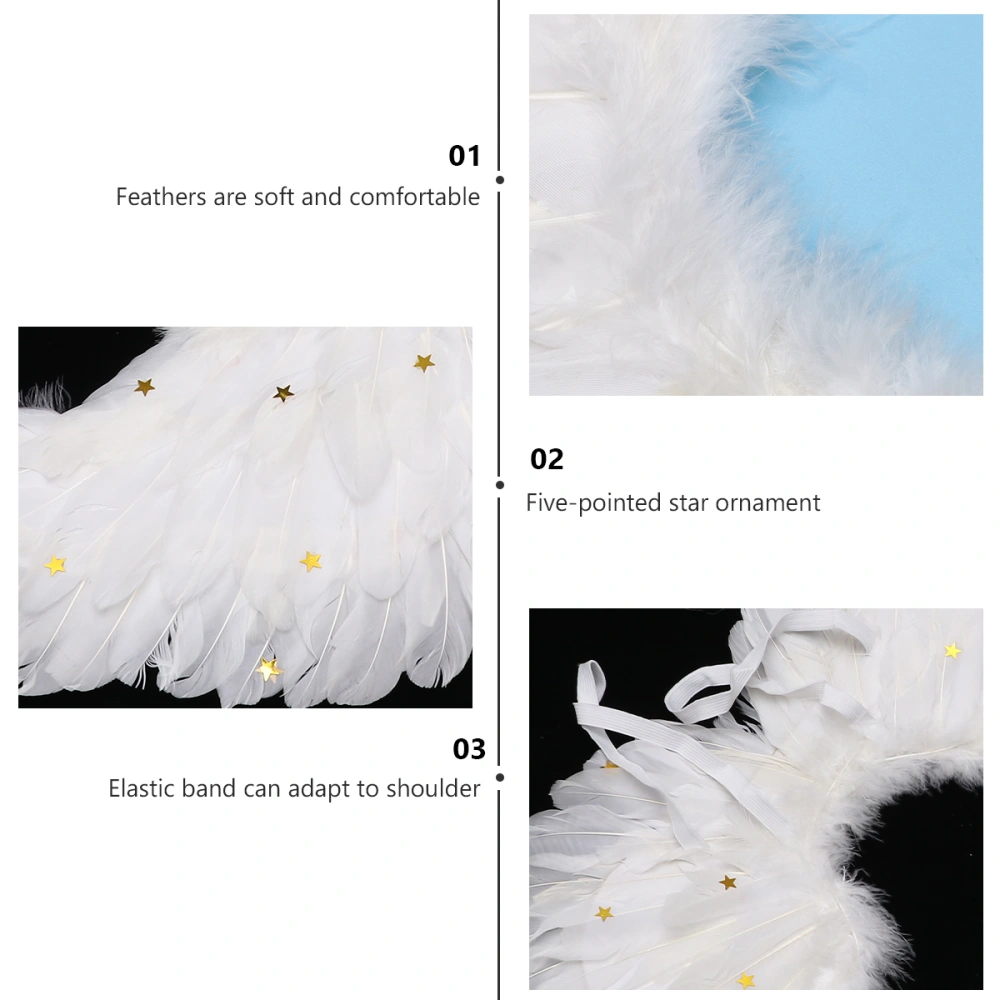 Chic White Angel Wing Kids Performance Feature Wing Dress Up Wing Cosplay Wing