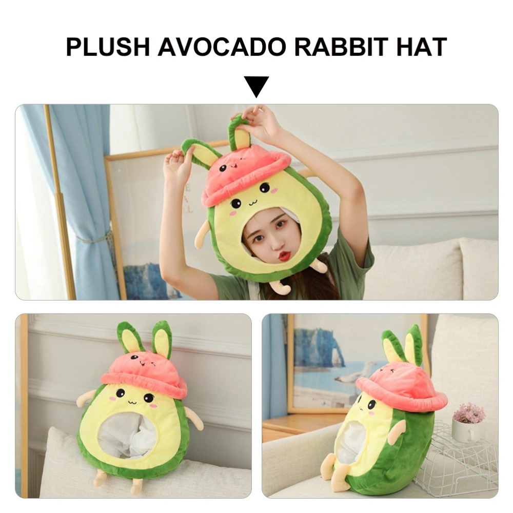 Plush Avocado Rabbit Hat Novelty Plush Hat Comfortable Lovely Plush Hat