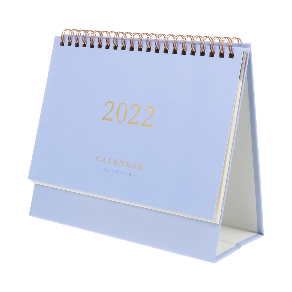 1Pc 2022 Desktop Calendar Simple Fresh Style Desktop Placing Calendar for Office