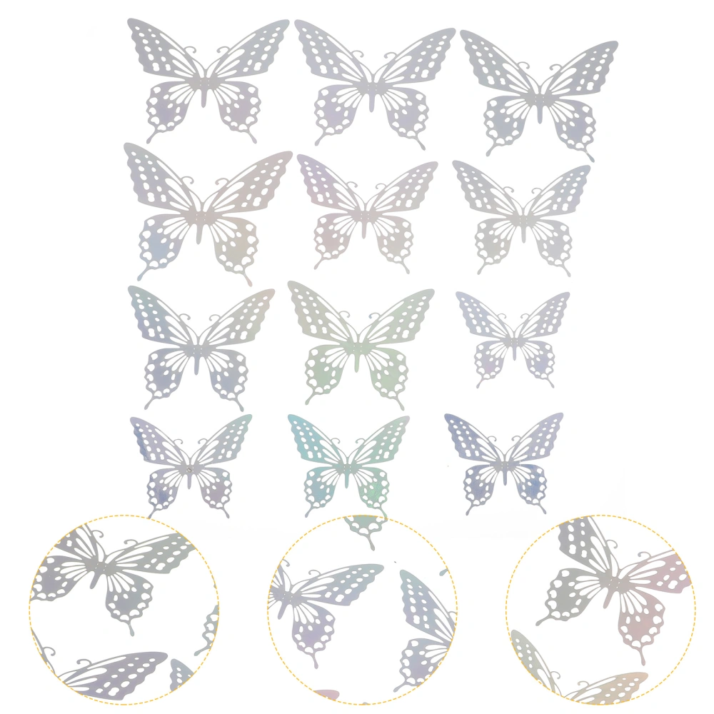 48pcs Hollow-out 3D Butterflies Wall Stickers Self-adhesive Butterflies Wall Decals