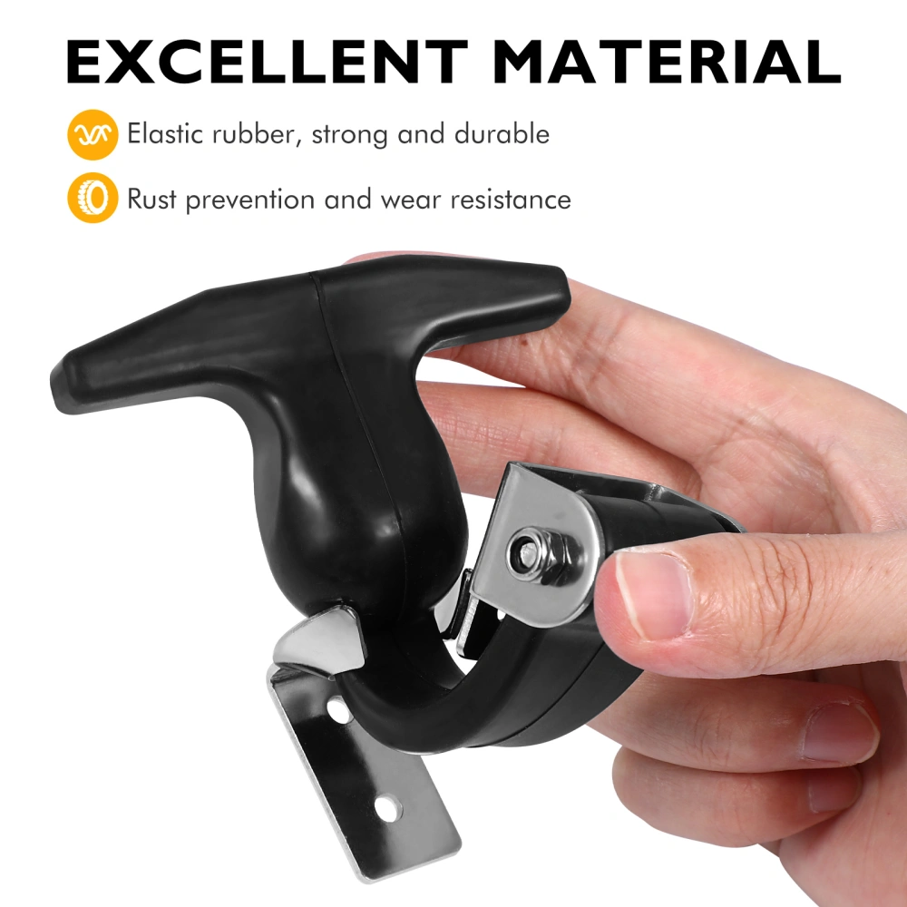 2pcs Stainless Steel Rubber Latches T-handle Draw Latches Tool Box Latches Flexible Rubber Latches