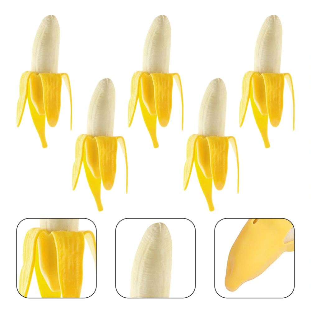 5pcs Peeled Banana Vent Toys Funny Decompression Toys Kids Toys Kids Vent Playthings