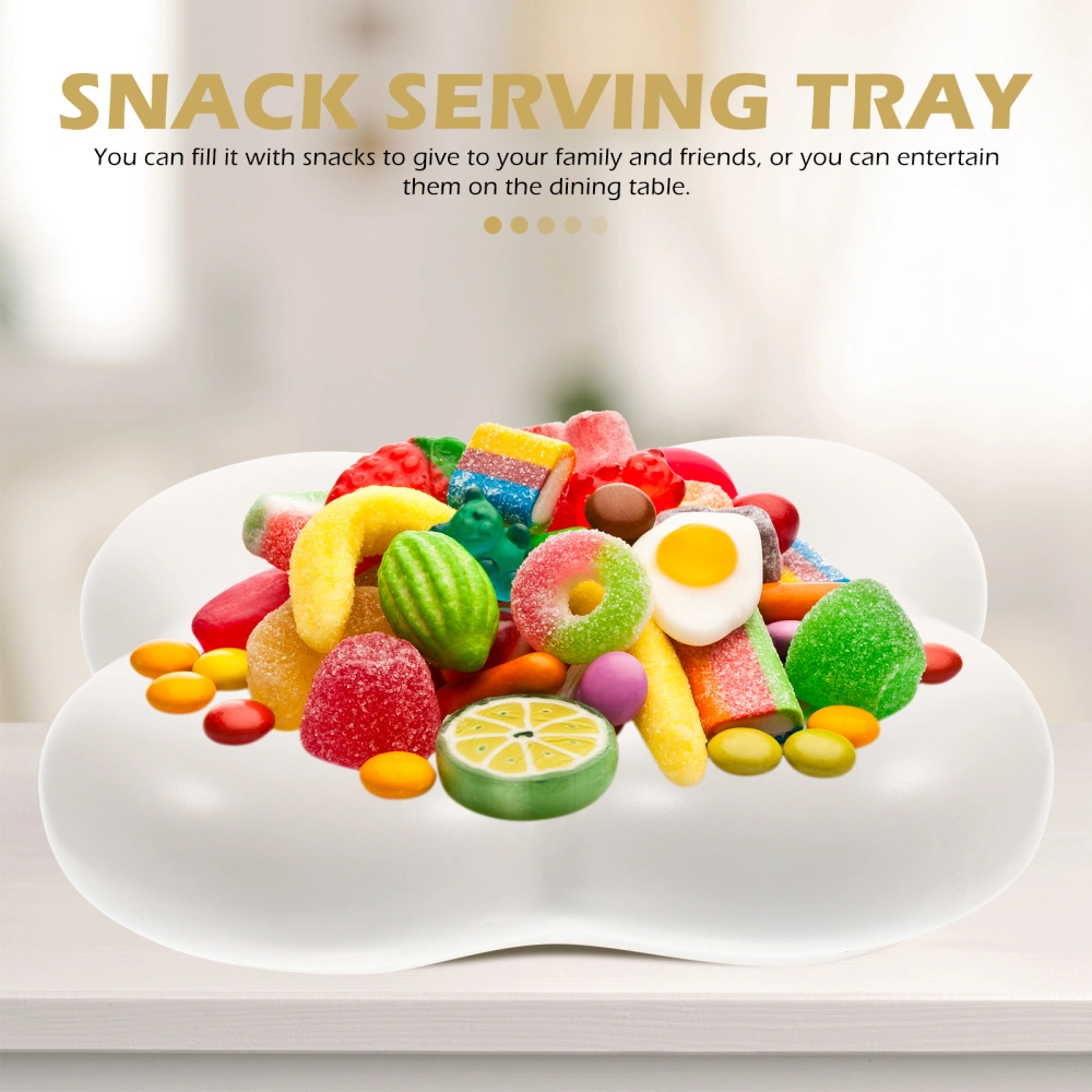 Ceramic Teacup Tray Household Candy Tray Multi-function Dry Fruit Tray Snack Supply