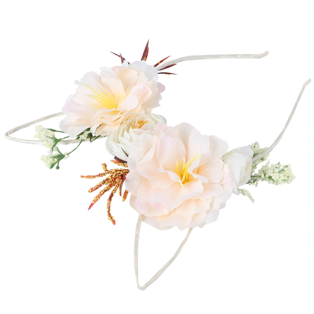 1Pc Hair Creative Hair Decoration Simulation Flower Headband for Party