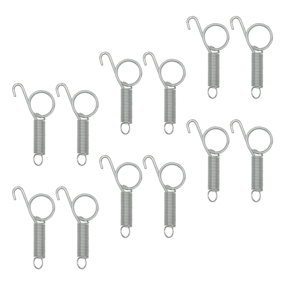 12Pcs Spring-Latch Hooks Rabbit Cage Hooks Stainless Steel Pet Cage Door Spring Hooks