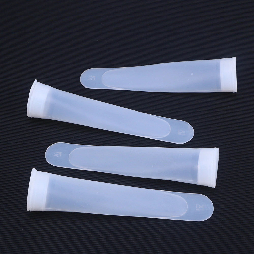 4pcs Silicone Popsicle Molds DIY Ice Mold Clear Tubes Ice Cream Bar Maker (Transparent)