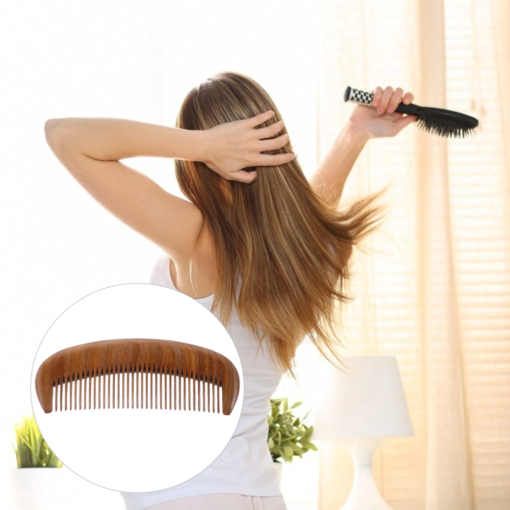 1Pc Portable Retro Verawood Comb Fashion Carved Comb Scalp Massage Comb (YM7-6)