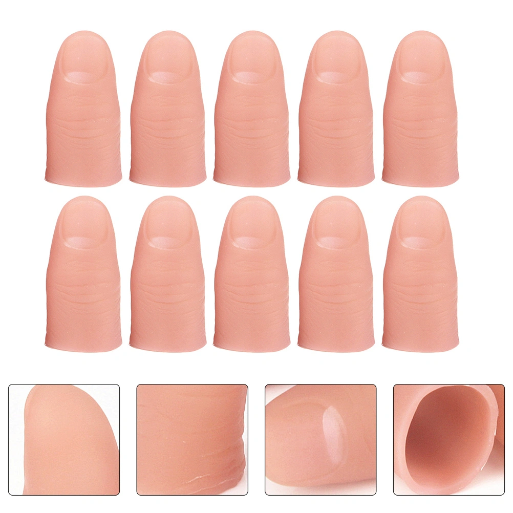 10Pcs Finger Cover Playthings Fake Finger Toy Thumb Cover Toy (Skin Color)