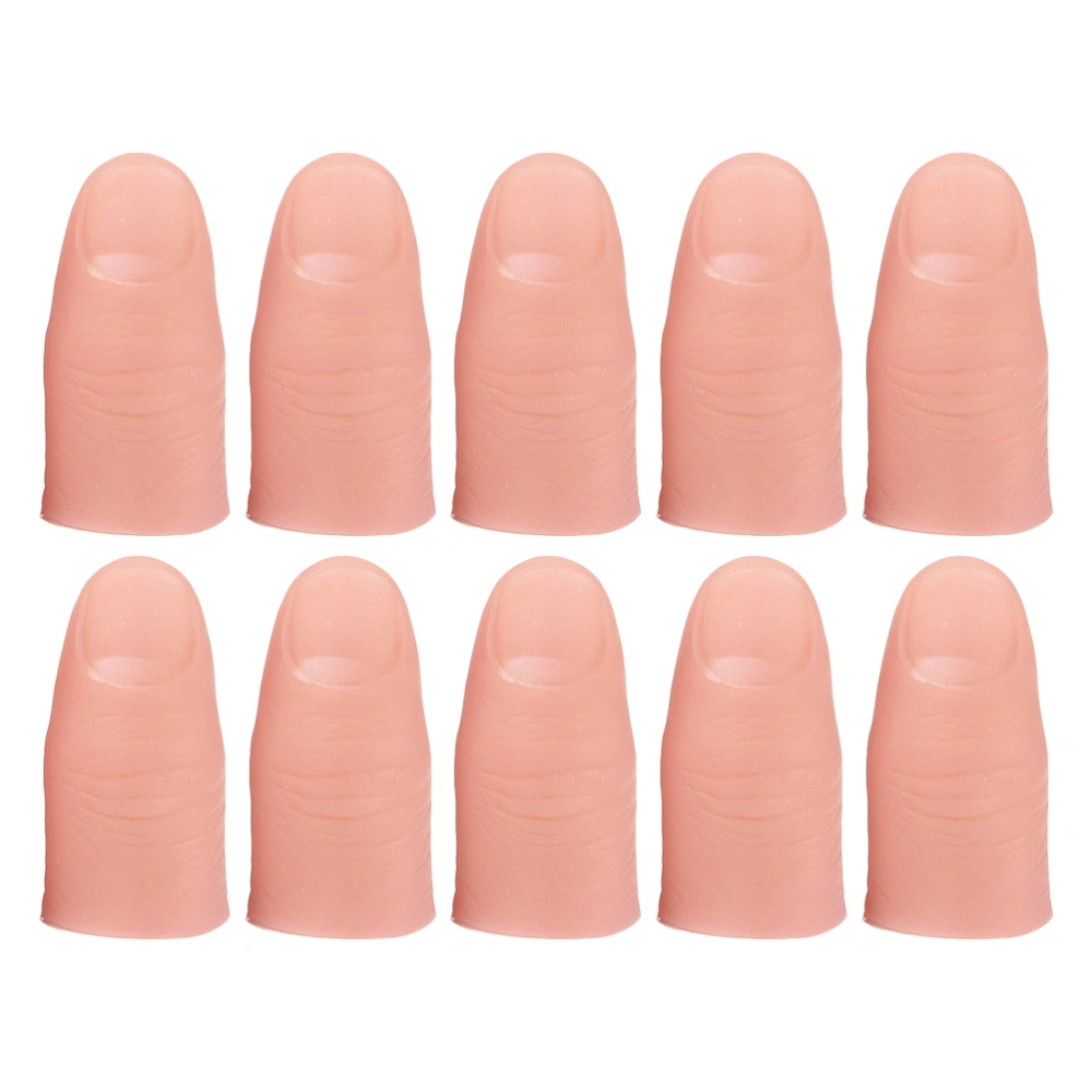 10Pcs Finger Cover Playthings Fake Finger Toy Thumb Cover Toy (Skin Color)