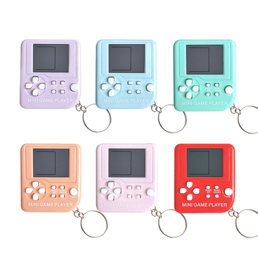 2Pcs Creative Handheld Mini Game Toy Puzzle Creative Gift Key Chain(Random Color)