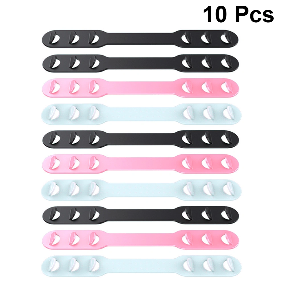 10pcs PP Ear Protector Adjustable Mask Extension Buckle Mask Rope Hooks Mask Accessories (Mixed 3 Colors)