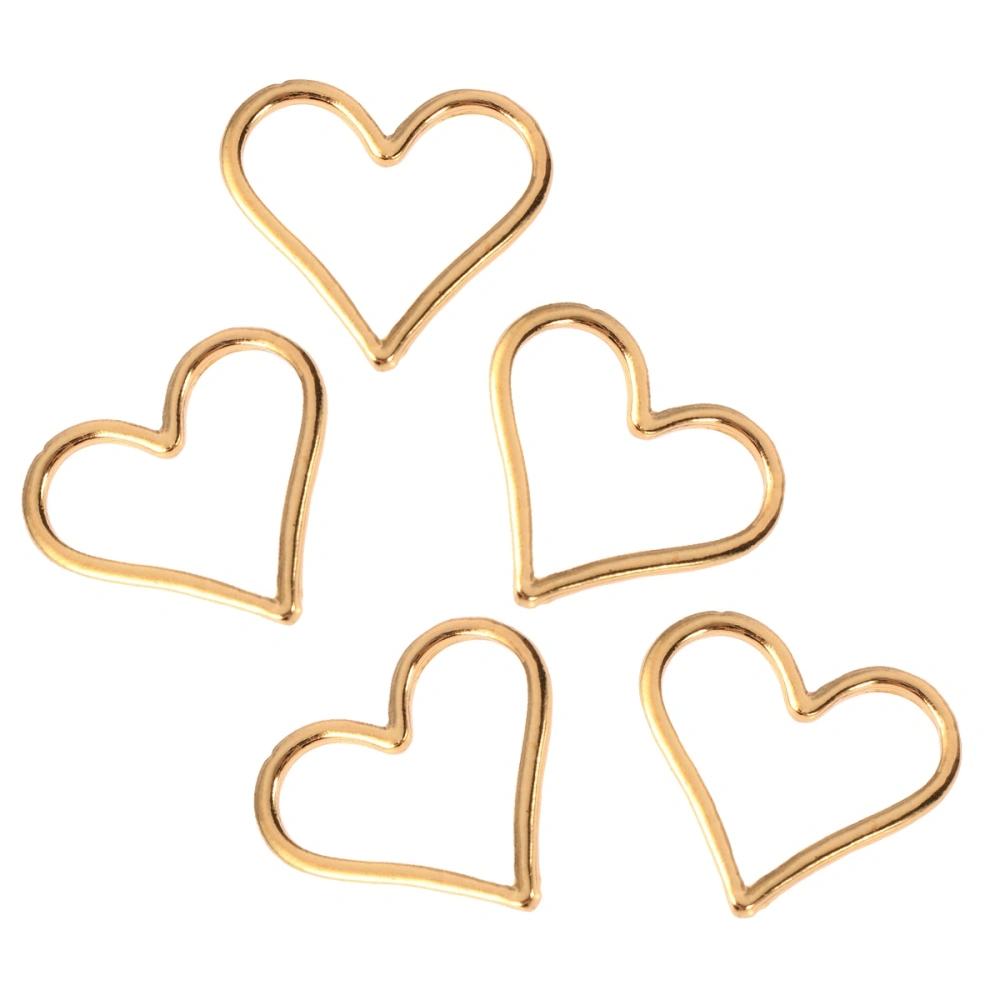 20pcs Fashion Simple Hollow Heart Shape Earrings Jewelry Accessories Alloy DIY Pendant