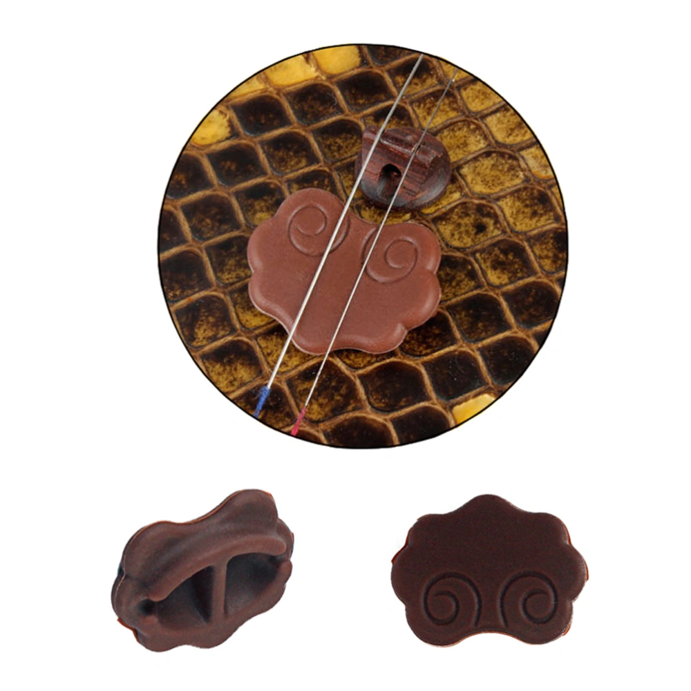 Chinese Erhu Sound Filter Silencer Pads for String Instrument Parts Accessories (Coffee)