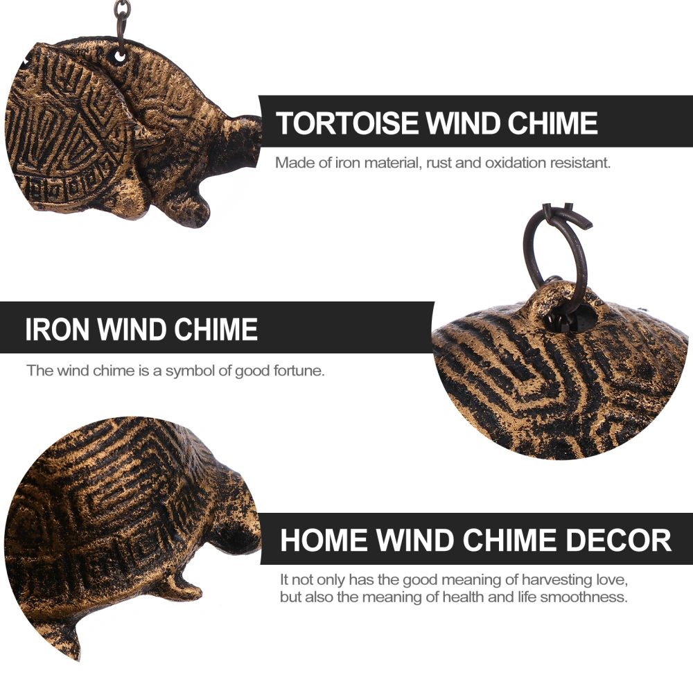 Creative Tortoise Wind Chimes Iron Crafts Home Pendants Decor Garden Ornament