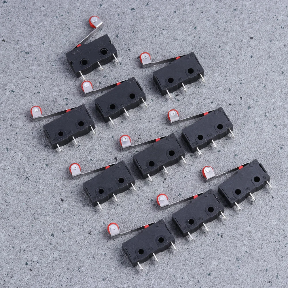 WINOMO 10 PCS Mini Micro Limit Switch Roller Lever Arm SPDT Snap Action Switch