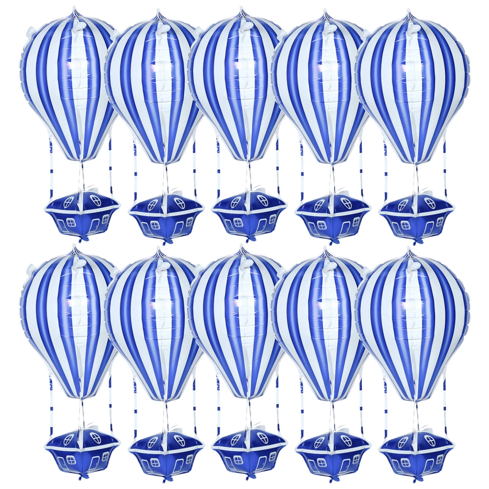 10pcs Hot Air Balloon Aluminum Balloon Classroom Decors Kids Birthday Party Balloons