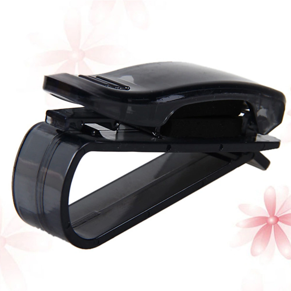 2 PCS Car Auto Sun Visor Clip Holder Sunglasses Holder Clip Bill Note Cards Storage Universal Car Auto Accessory (Black)