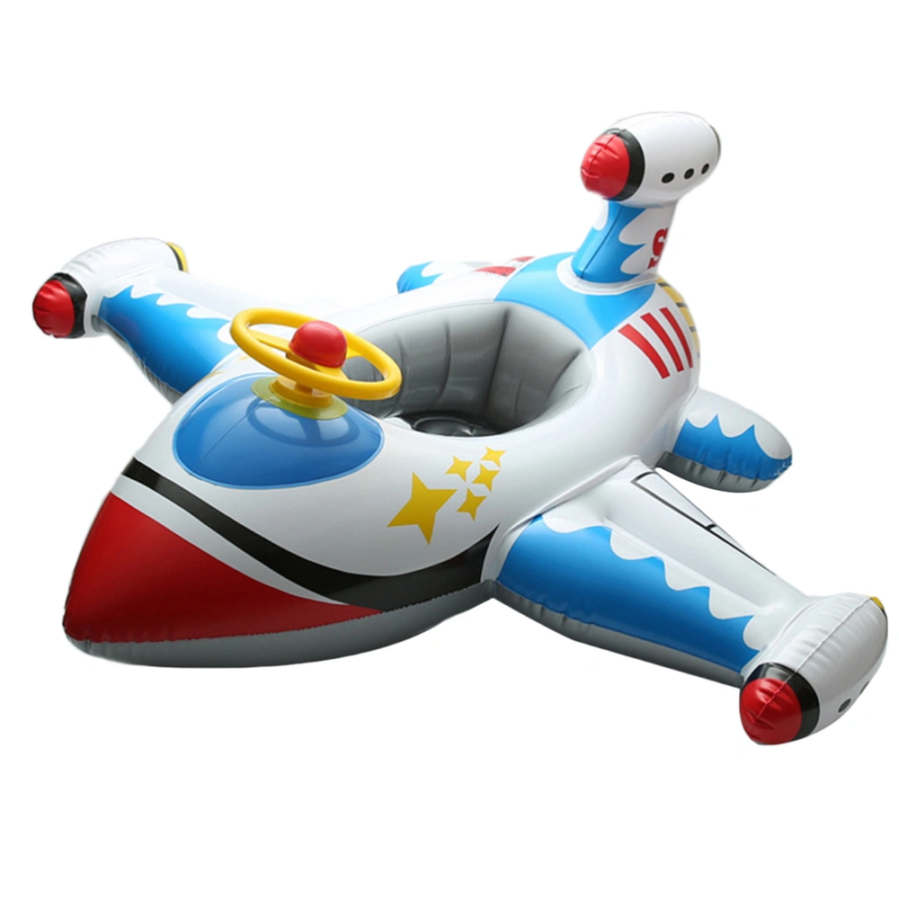 Children Inflatable Swimming Ring Airplane Swimming Ring Thickened Yacht Ring Enhanced White Circle