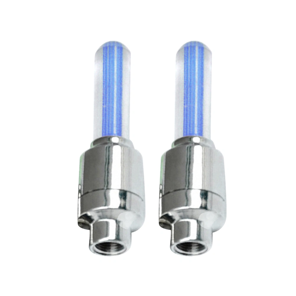 4pcs Bike LED Wheel Lights Tire Tyre Neon Cycling Car Caps Firefly Spoke Flash Light Lamp (2 Red and 2 Blue)