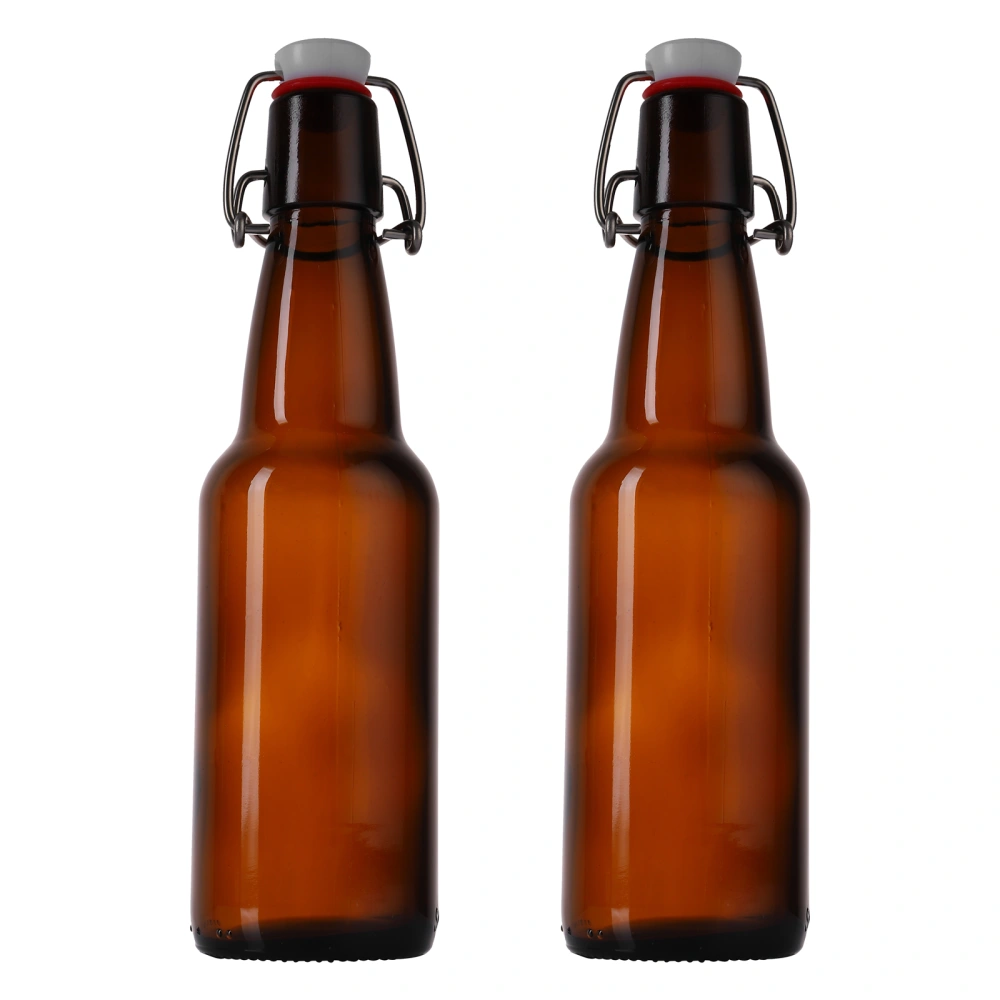 2 Pcs Practical Beverage Bottles Glass Beer Bottles Glass Bottle with Buckle