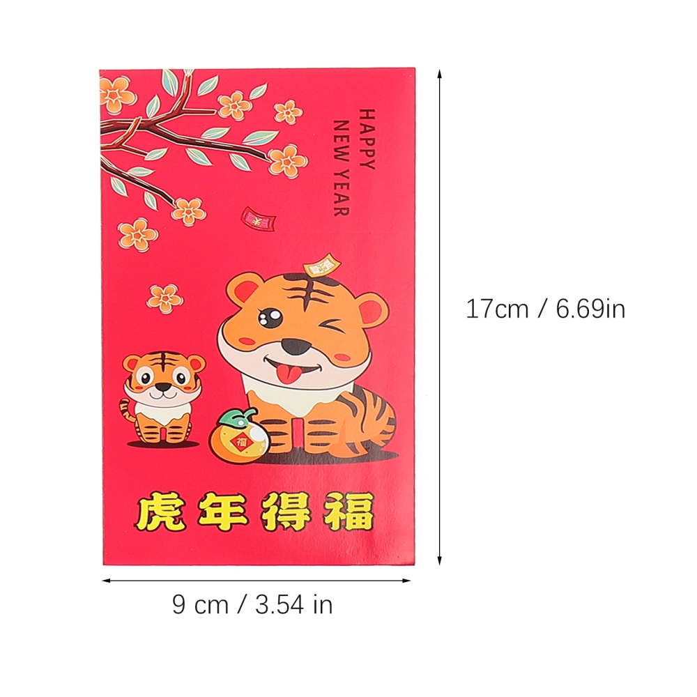 24PCS Creative Cartoon Spring Festival Money Packets Zodiac Tiger New Year Red Packets