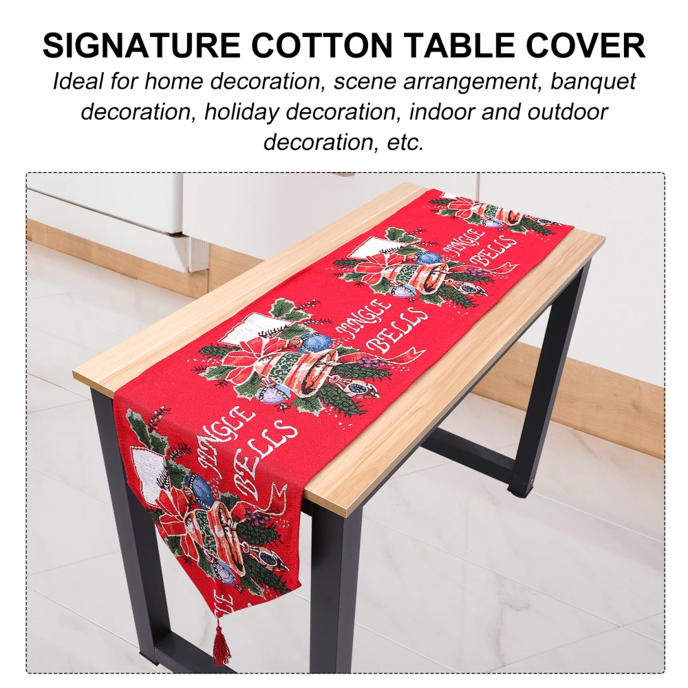 1pc Lightweight Tabletop Ornament Xmas Table Runner Desktop Decor for Restaurant