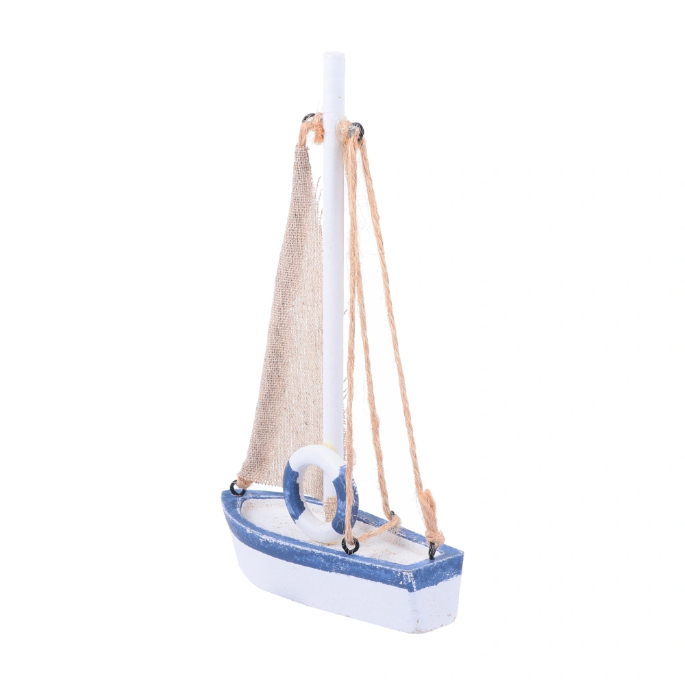 1PC Mediterranean Sailboat Model Creative Sailing Boat Crafts Decor for Home