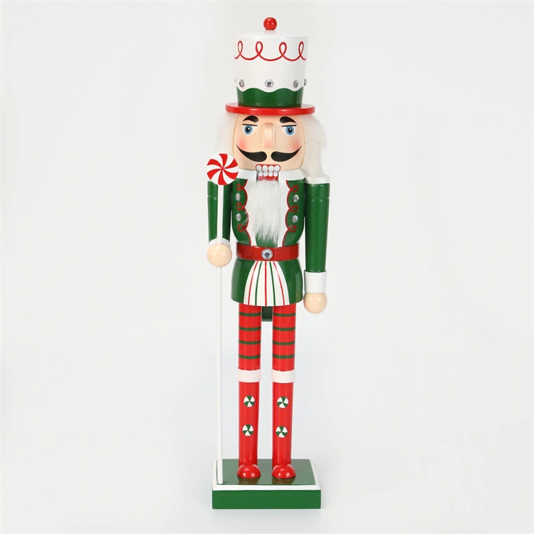 Nutcracker Figurine Wood Christmas Nutcracker Statue Christmas Desktop Decoration